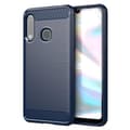 Miniatyrbilde 1 av 6: Deksel til Samsung Galaxy A70e Beskyttelsesdeksel av fleksibelt TPU-silikon i rustfritt stål-karbonfiberutseende