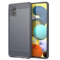 Miniatyrbilde 1 av 7: Deksel til Samsung Galaxy A51 4G / M40s Beskyttelsesdeksel av fleksibelt TPU-silikon i rustfritt stål-karbonfiberutseende
