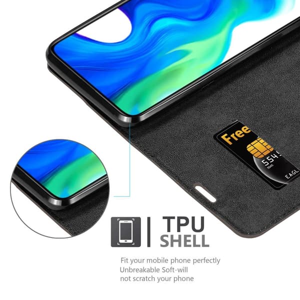 Lommebokdeksel til Xiaomi POCO F2 PRO Deksel med magnetisk lukking, stativfunksjon og kortlomme