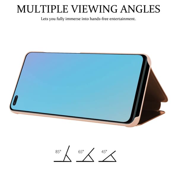 Etui for OnePlus Nord Deksel Clear View Mirror Beskyttelsesetui med stativfunksjon 360 graders beskyttelse