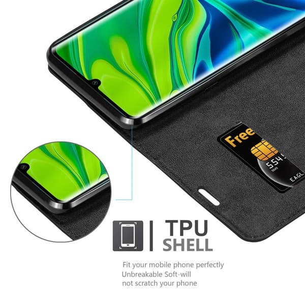 Xiaomi Mi NOTE 10 Suojakotelo Suojakuori Lompakkokotelo Matkapuhelinkotelo jossa magneettisuljenta, jalusta-toiminto ja korttitasku