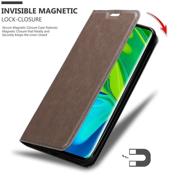 Xiaomi Mi NOTE 10 Suojakotelo Suojakuori Lompakkokotelo Matkapuhelinkotelo jossa magneettisuljenta, jalusta-toiminto ja korttitasku