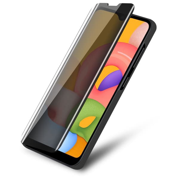 Samsung Galaxy A01 Skal Plånboksfodral Clear View Mirror Skyddsomslag med standfunktion 360 graders skydd