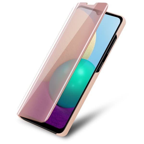Samsung Galaxy A02 / M02 Skal Plånboksfodral Clear View Mirror Skyddsomslag med standfunktion 360 graders skydd