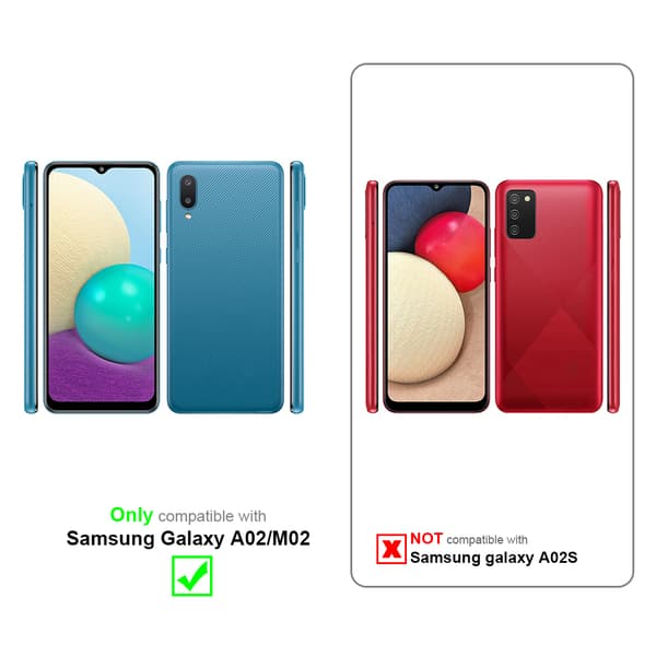 Samsung Galaxy A02 / M02 Skal Plånboksfodral Clear View Mirror Skyddsomslag med standfunktion 360 graders skydd