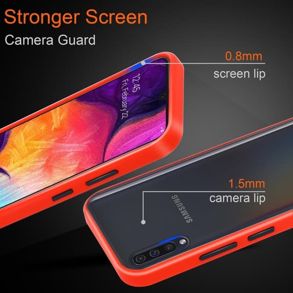 Deksel for Samsung Galaxy A70 / A70s med TPU-silikon på innsiden og matt plast på baksiden