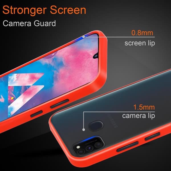 Skal /Mobilskall för Samsung Galaxy M21 / M30s Fodral Mobilskydd med TPU-silikon på insidan och matt plast på baksidan