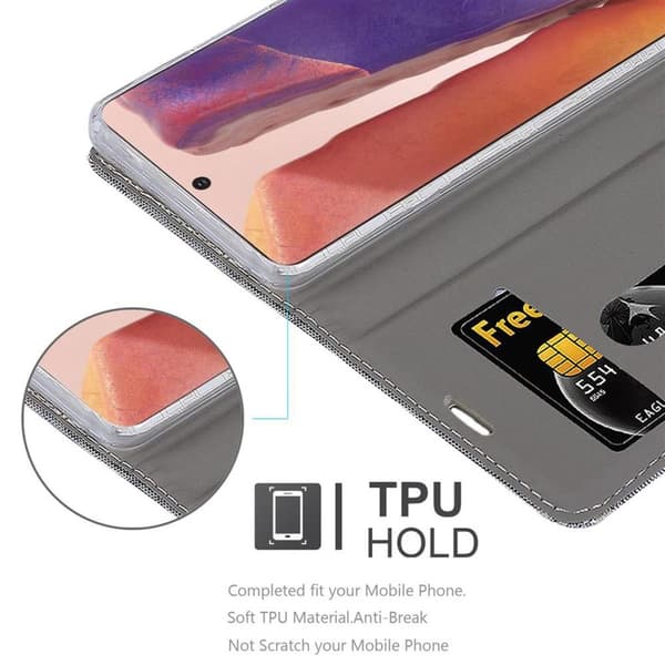 Samsung Galaxy NOTE 20 Skal Plånboksfodral med magnetisk stängning, ståfunktion och kortficka