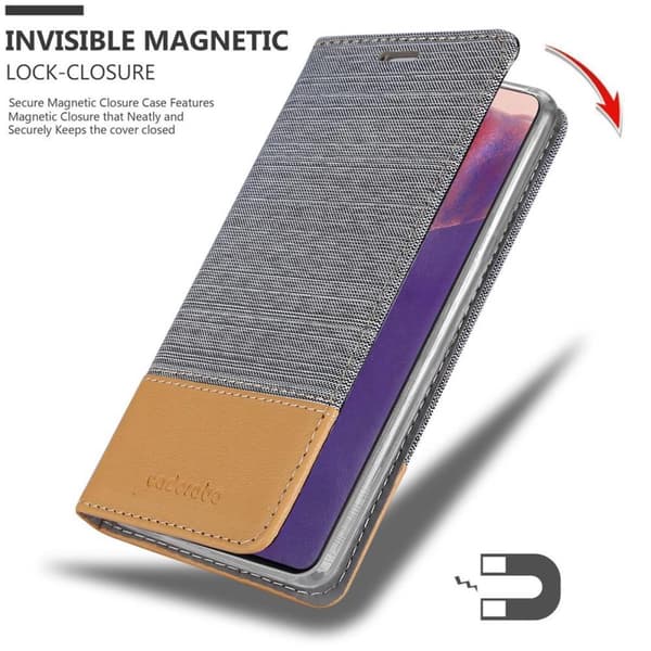 Samsung Galaxy NOTE 20 Skal Plånboksfodral med magnetisk stängning, ståfunktion och kortficka