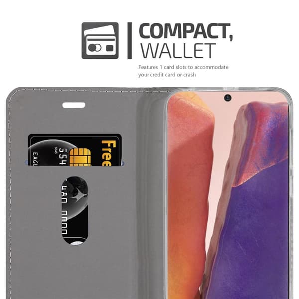 Samsung Galaxy NOTE 20 Skal Plånboksfodral med magnetisk stängning, ståfunktion och kortficka