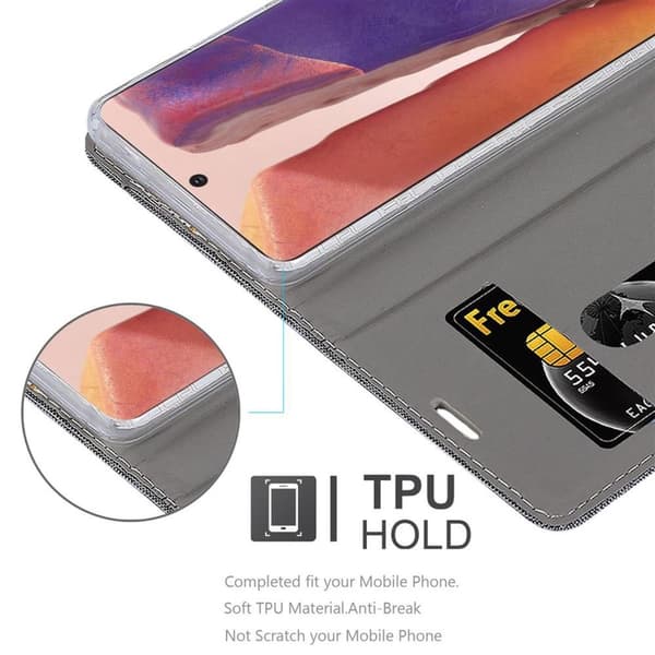 Samsung Galaxy NOTE 20 Skal Plånboksfodral med magnetisk stängning, ståfunktion och kortficka