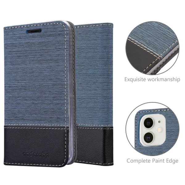 iPhone 12 MINI Skal Plånboksfodral med magnetisk stängning, ståfunktion och kortficka