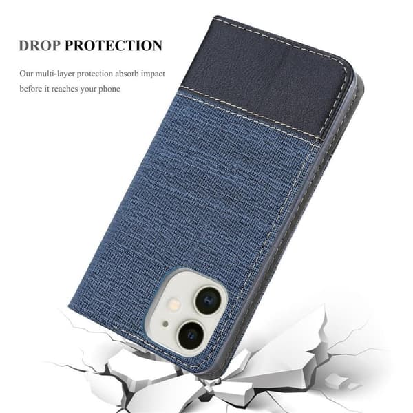 iPhone 12 MINI Skal Plånboksfodral med magnetisk stängning, ståfunktion och kortficka