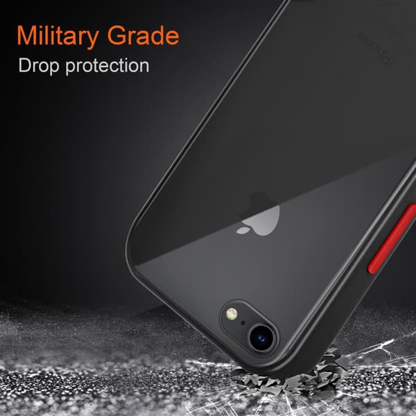 Apple iPhone 6 / 6S / 7 / 7S / 8 / SE 2020 Suojakuori Suojakotelo Hybrid jossa on TPU-silikoni sisäpuolella ja matta muovinen takapuoli