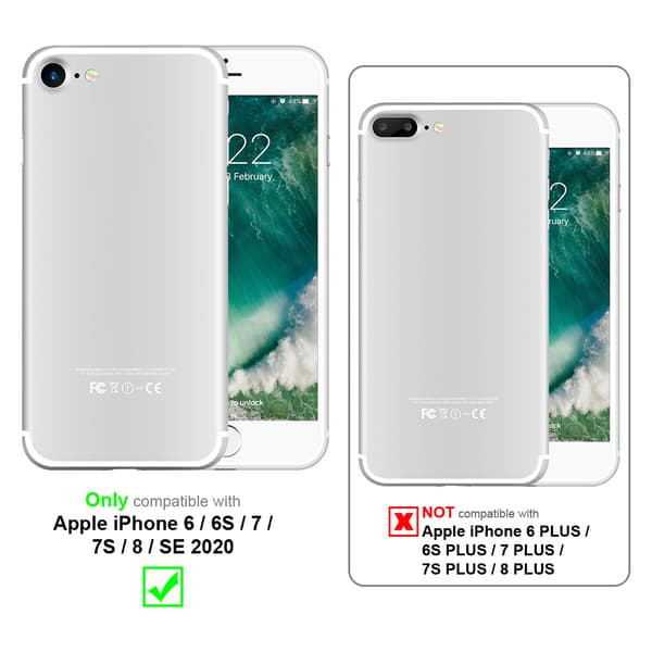 Apple iPhone 6 / 6S / 7 / 7S / 8 / SE 2020 Suojakuori Suojakotelo Hybrid jossa on TPU-silikoni sisäpuolella ja matta muovinen takapuoli