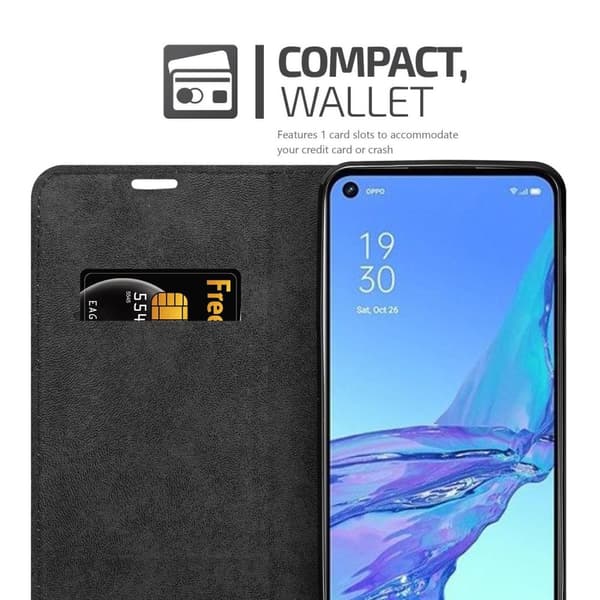 Oppo A53 Suojakotelo Suojakuori Lompakkokotelo Matkapuhelinkotelo jossa magneettisuljenta, jalusta-toiminto ja korttitasku