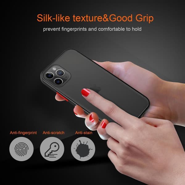 Apple iPhone 11 PRO Suojakuori Suojakotelo Hybrid jossa on TPU-silikoni sisäpuolella ja matta muovinen takapuoli
