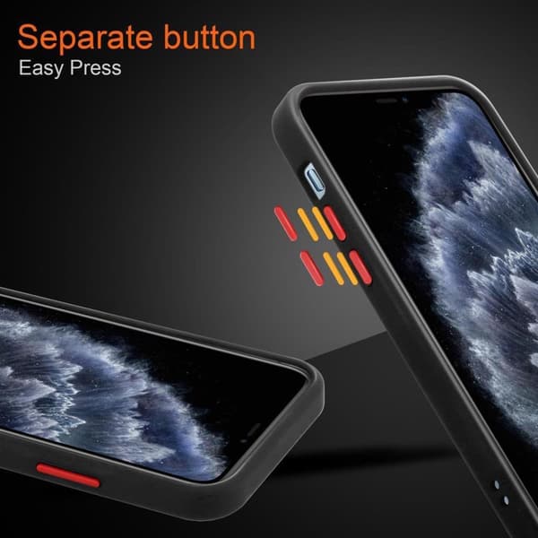 Apple iPhone 11 PRO Suojakuori Suojakotelo Hybrid jossa on TPU-silikoni sisäpuolella ja matta muovinen takapuoli