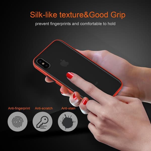 Deksel for iPhone X / XS med TPU-silikon på innsiden og matt plast på baksiden