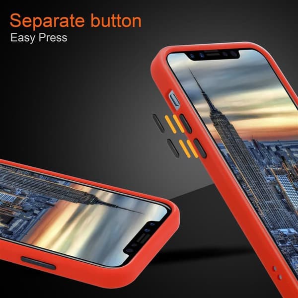 Deksel for iPhone X / XS med TPU-silikon på innsiden og matt plast på baksiden
