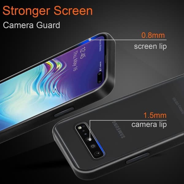 Deksel for Samsung Galaxy S10 4G med TPU-silikon på innsiden og matt plast på baksiden