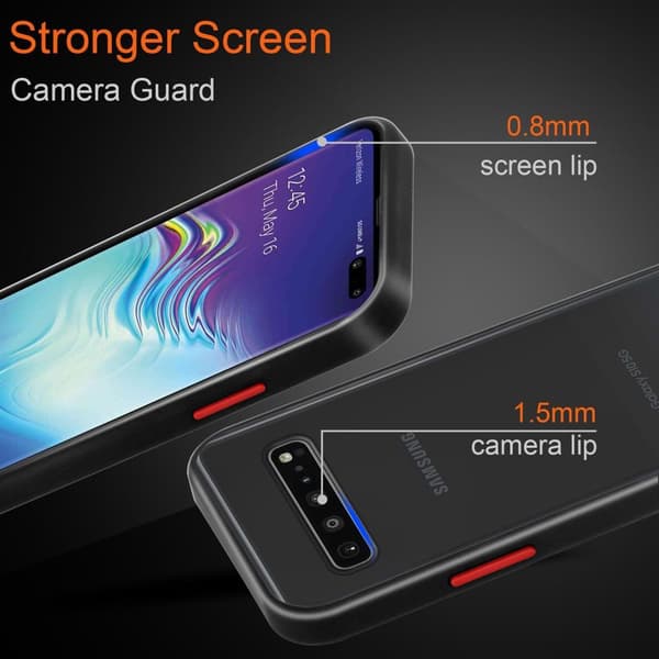 Deksel for Samsung Galaxy S10 4G med TPU-silikon på innsiden og matt plast på baksiden