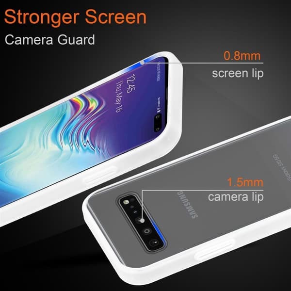 Deksel for Samsung Galaxy S10 4G med TPU-silikon på innsiden og matt plast på baksiden