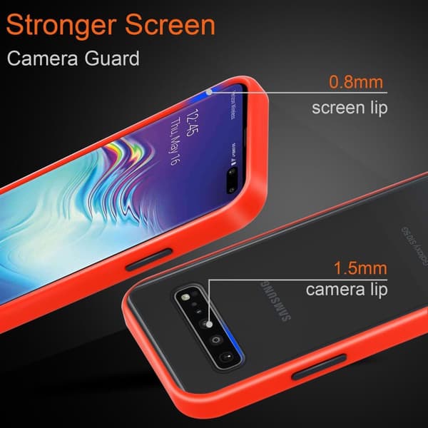 Deksel for Samsung Galaxy S10 4G med TPU-silikon på innsiden og matt plast på baksiden