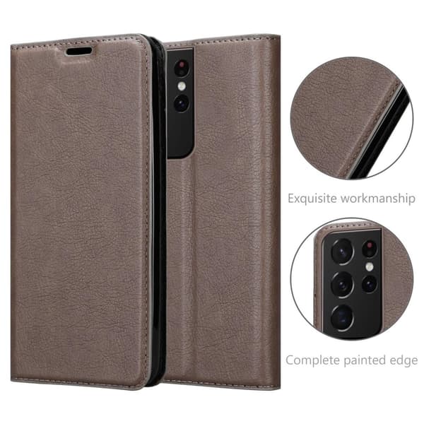 Samsung Galaxy S21 ULTRA Fodral Skal Plånboksfodral Case med magnetisk stängning, ståfunktion och kortficka