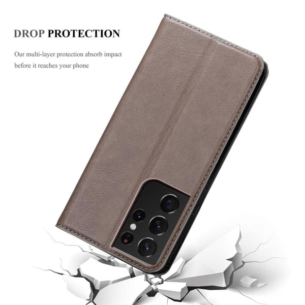 Samsung Galaxy S21 ULTRA Fodral Skal Plånboksfodral Case med magnetisk stängning, ståfunktion och kortficka