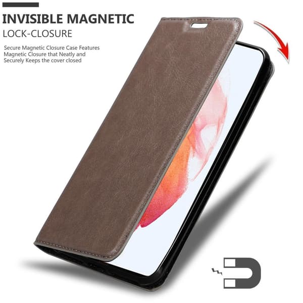 Lommebokdeksel til Samsung Galaxy S21 PLUS Deksel med magnetisk lukking, stativfunksjon og kortlomme