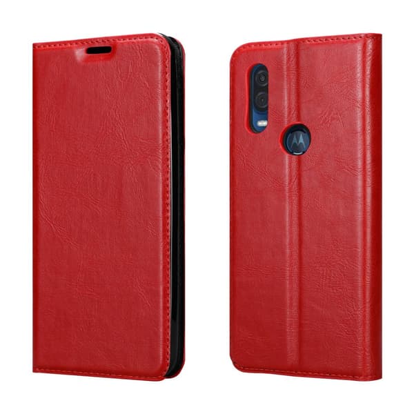 Motorola ONE VISION Fodral Skal Plånboksfodral Case med magnetisk stängning, ståfunktion och kortficka