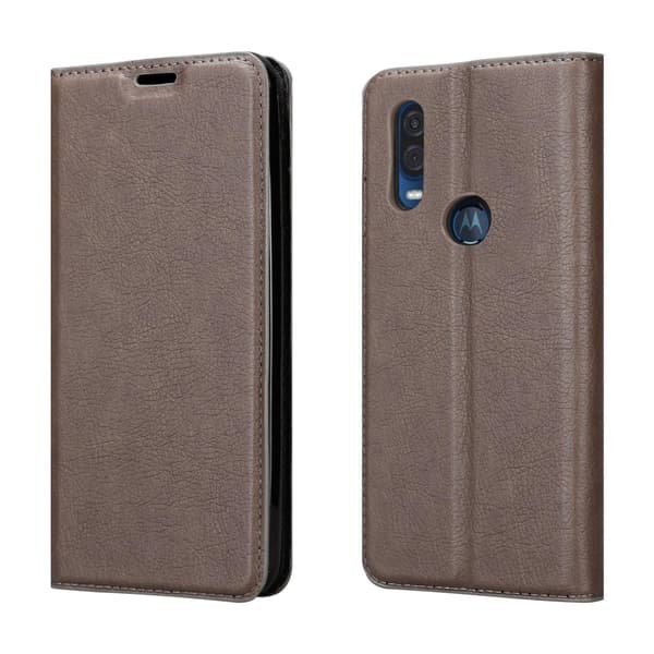 Motorola ONE VISION Fodral Skal Plånboksfodral Case med magnetisk stängning, ståfunktion och kortficka