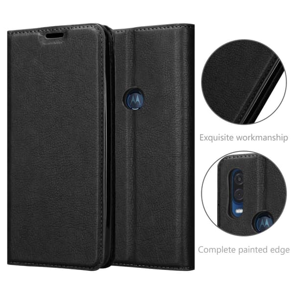 Motorola ONE VISION Fodral Skal Plånboksfodral Case med magnetisk stängning, ståfunktion och kortficka