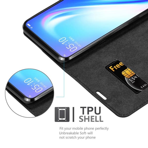 Vivo S1 Suojakotelo Suojakuori Lompakkokotelo Matkapuhelinkotelo jossa magneettisuljenta, jalusta-toiminto ja korttitasku