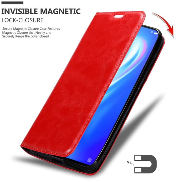 Vivo S1 Fodral Skal Plånboksfodral Case med magnetisk stängning, ståfunktion och kortficka