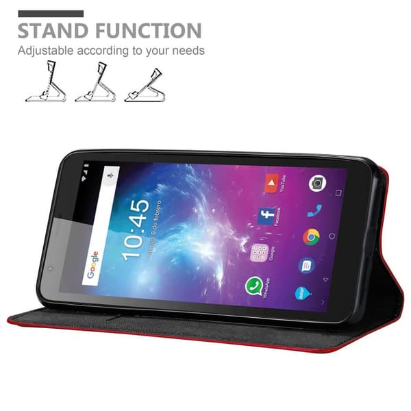 ZTE Blade L8 Suojakotelo Suojakuori Lompakkokotelo Matkapuhelinkotelo jossa magneettisuljenta, jalusta-toiminto ja korttitasku