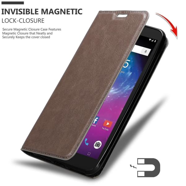 ZTE Blade L8 Suojakotelo Suojakuori Lompakkokotelo Matkapuhelinkotelo jossa magneettisuljenta, jalusta-toiminto ja korttitasku