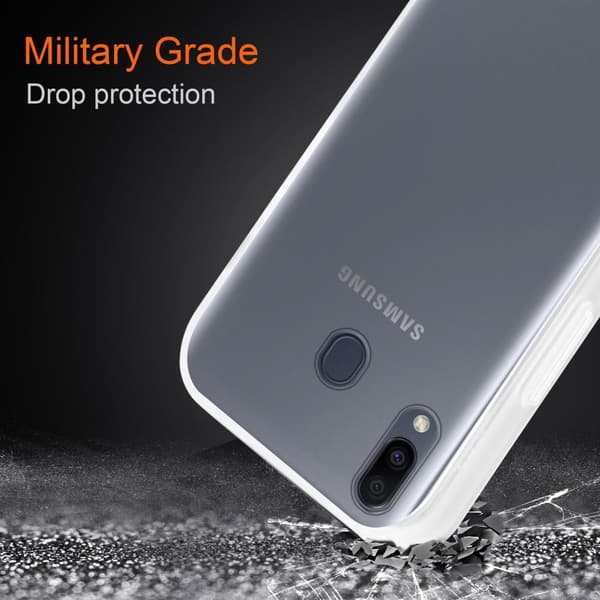 Samsung Galaxy M20 Suojakuori Suojakotelo Hybrid jossa on TPU-silikoni sisäpuolella ja matta muovinen takapuoli