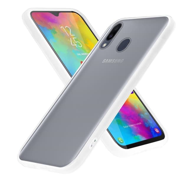 Samsung Galaxy M20 Suojakuori Suojakotelo Hybrid jossa on TPU-silikoni sisäpuolella ja matta muovinen takapuoli