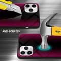 Miniatyrbild 3 av 7: iPhone 11 PRO MAX Skal Fodral Case Cover Randigt utseende i TPU-silikon och baksida i härdat glas Skyddsfodral