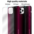 Miniatyrbild 7 av 7: iPhone 11 PRO MAX Skal Fodral Case Cover Randigt utseende i TPU-silikon och baksida i härdat glas Skyddsfodral