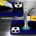 Miniatyrbild 5 av 11: iPhone 11 PRO MAX Skal Fodral Case Cover Randigt utseende i TPU-silikon och baksida i härdat glas Skyddsfodral