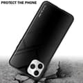 Miniatyrbild 4 av 7: iPhone 11 PRO MAX Skal Fodral Case Cover Randigt utseende i TPU-silikon och baksida i härdat glas Skyddsfodral