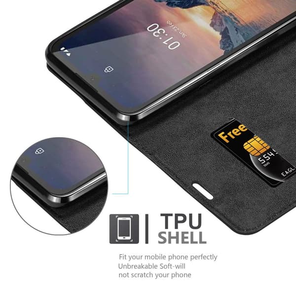Lommebokdeksel til Nokia 1.3 Deksel med magnetisk lukking, stativfunksjon og kortlomme
