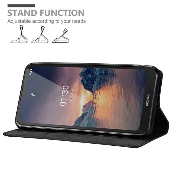 Lommebokdeksel til Nokia 1.3 Deksel med magnetisk lukking, stativfunksjon og kortlomme