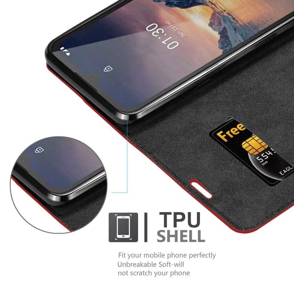 Lommebokdeksel til Nokia 1.3 Deksel med magnetisk lukking, stativfunksjon og kortlomme