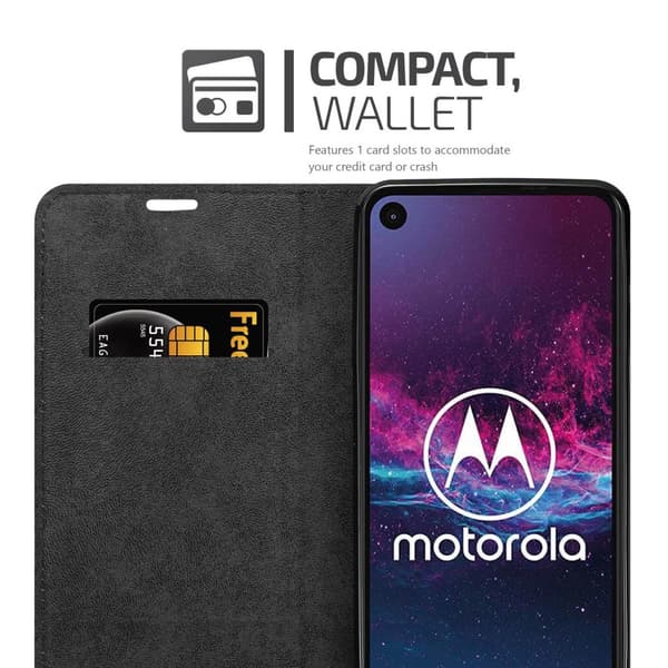 Motorola ONE ACTION Fodral Skal Plånboksfodral Case med magnetisk stängning, ståfunktion och kortficka