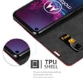 Miniatyrbild 4 av 8: Motorola ONE ACTION Fodral Skal Plånboksfodral Case med magnetisk stängning, ståfunktion och kortficka