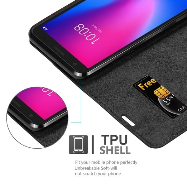 ZTE Blade A3 2020 Fodral Skal Plånboksfodral Case med magnetisk stängning, ståfunktion och kortficka